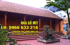 NHÀ GỖ MÍT 5 GIAN HIÊN THÔNG