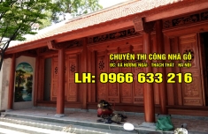 NHÀ GỖ XOAN 3 GIAN 12 CỘT