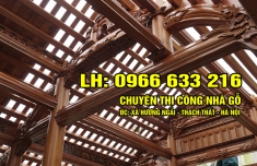  NHÀ GỖ 3 GIAN 10 CỘT