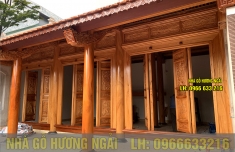 Nhà gỗ xoan ta 3 gian 